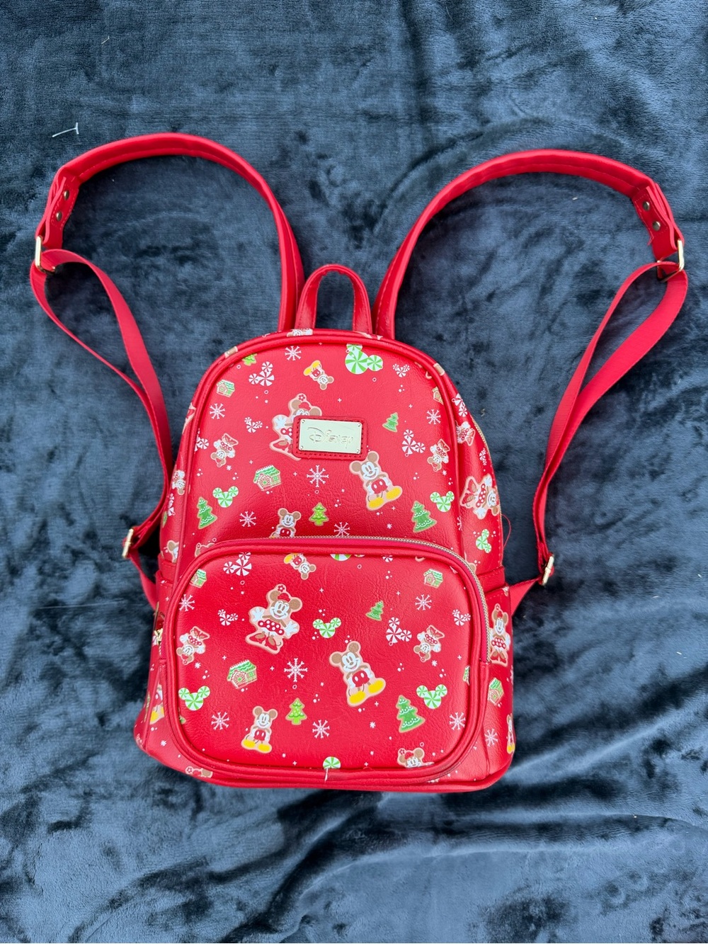 Disney Parks Christmas Holiday Snacks Red Mini Backpack Ruz Loungefly Style